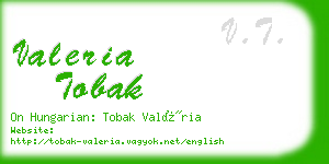 valeria tobak business card